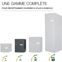 Boite à colis Eclipse 1 porte gris anthracite mat RAL 7016 M