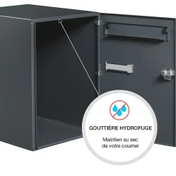Boite à colis Eclipse 1 porte gris anthracite mat RAL 7016 M