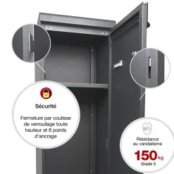 Boite à colis Twin L Gris anthracite 7016