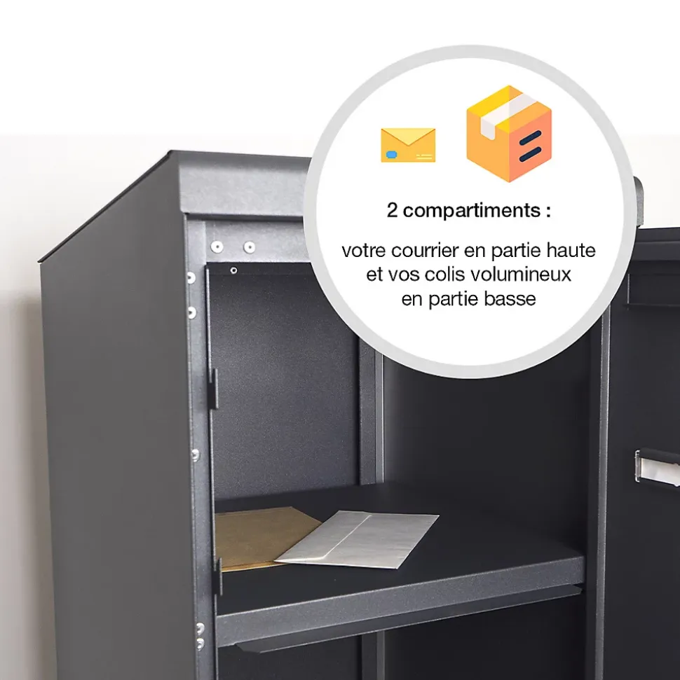 Boite à colis Twin L Gris anthracite 7016