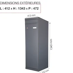 Boite à colis Twin XL Gris anthracite 7016
