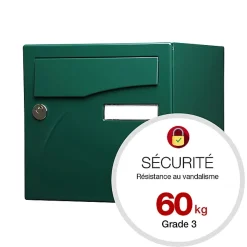 Boite aux lettres Préface 2 portes Vert brillant RAL 6005B