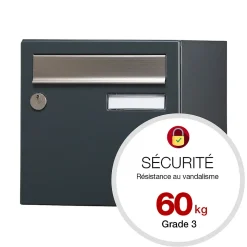 Boite aux lettres Allure 2 portes gris anthracite 7016M