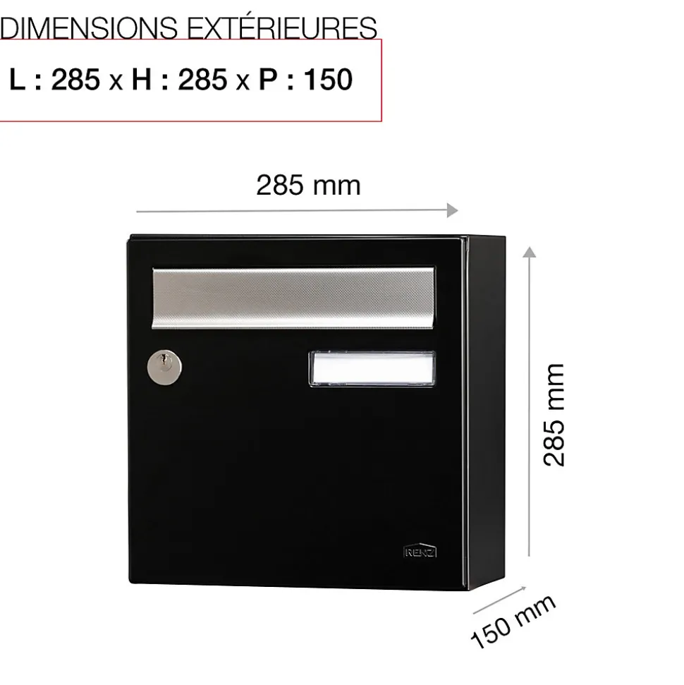 Boite aux lettres Allure Compact noir 9005M