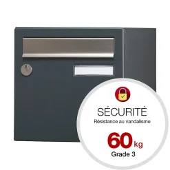 Boite aux lettres Allure 1 porte gris anthracite 7016M