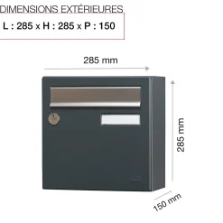Boite aux lettres Allure Compact gris anthracite 7016M