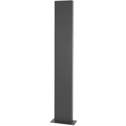 Boite aux lettres anthracite, aspect bois avec rouleau a journaux et pied support