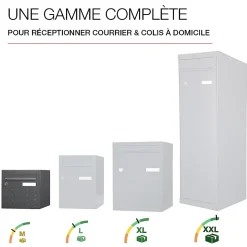 Boite aux lettres CubYsm 1 porte Gris anthracite 7016M