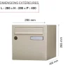 Boite aux lettres CubYsm 2 portes Ivoire 1015B