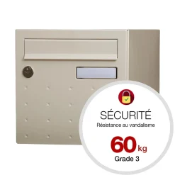 Boite aux lettres CubYsm 2 portes Ivoire 1015B