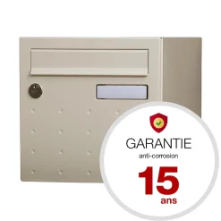Boite aux lettres CubYsm 2 portes Ivoire 1015B