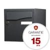 Boite aux lettres Préface 1 porte Noir Sablé RAL 2100 MS