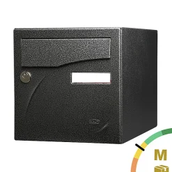 Boite aux lettres Préface 2 portes Noir décor RAL 9005D