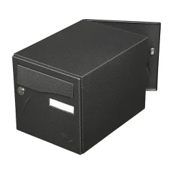 Boite aux lettres Préface 2 portes Noir décor RAL 9005D