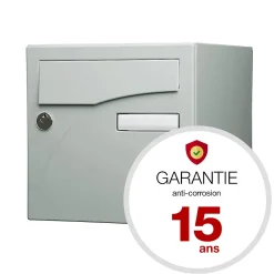 Boite aux lettres Préface 2 portes Gris polaire mat RAL 9006 M