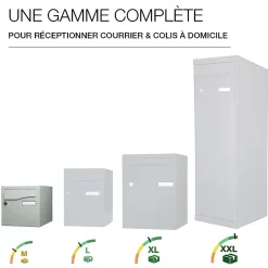 Boite aux lettres Préface 2 portes Gris polaire mat RAL 9006 M