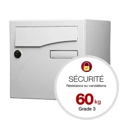 Boite aux lettres Préface 2 portes Blanc neige mat RAL 9016MT