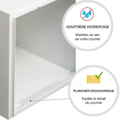 Boite aux lettres Préface 2 portes Blanc neige mat RAL 9016MT