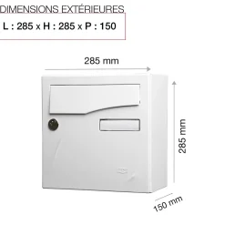 Boite aux lettres Préface compact Blanc brillant RAL 9016B