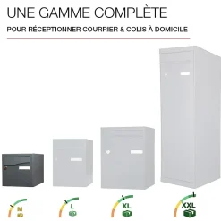 Boite aux lettres Préface 2 portes Gris anthracite RAL 7016M
