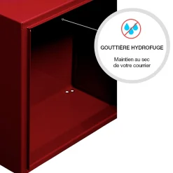 Boite aux lettres Préface compact Rouge pourpre brillant 3004B