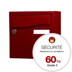 Boite aux lettres Préface compact Rouge pourpre brillant 3004B