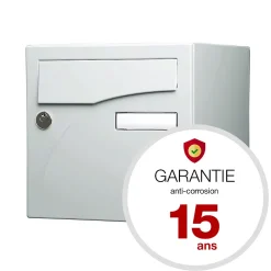 Boite aux lettres Préface 1 porte Gris clair brillant RAL 7035B
