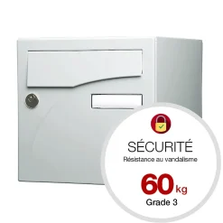 Boite aux lettres Préface 1 porte Gris clair brillant RAL 7035B