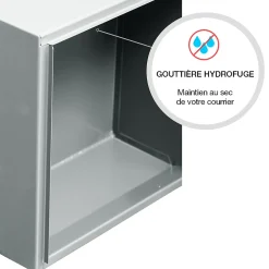 Boite aux lettres Préface compact Gris polaire mat RAL 9006 M