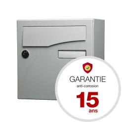 Boite aux lettres Préface compact Gris polaire mat RAL 9006 M