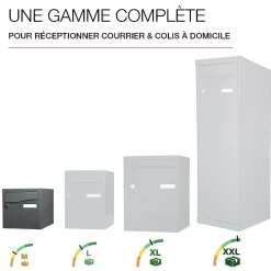 Boite aux lettres Préface 1 porte Gris anthracite mat RAL 7016 M