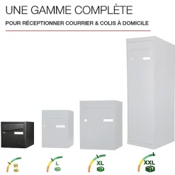 Boite aux lettres Préface 1 porte Noir décor RAL 9005D