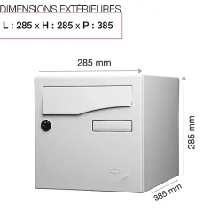 Boite aux lettres Préface 1 porte Blanc brillant RAL 9016B