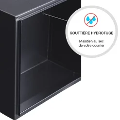 Boite aux lettres Préface compact Noir Sablé RAL 2100 MS