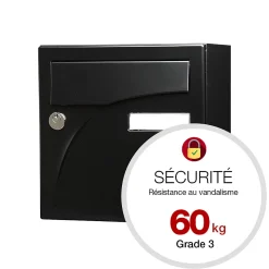 Boite aux lettres Préface compact Noir mat RAL 9005M