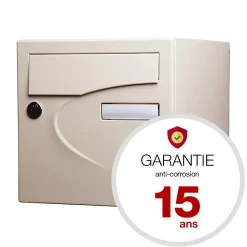 Boite aux lettres Préférence 2 portes ivoire brillant 1015B
