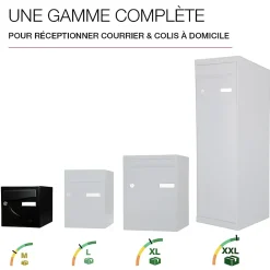 Boite aux lettres Préférence 2 portes noir mat 9005M