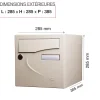 Boite aux lettres Préférence 1 porte ivoire brillant 1015B