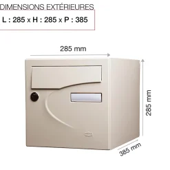 Boite aux lettres Préférence 1 porte ivoire brillant 1015B