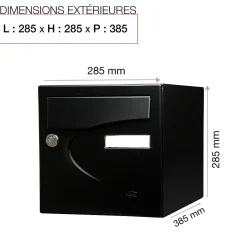 Boite aux lettres Préférence 1 porte noir mat 9005M