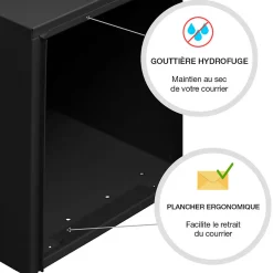 Boite aux lettres Préférence 1 porte noir mat 9005M