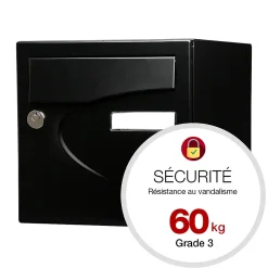 Boite aux lettres Préférence 1 porte noir mat 9005M