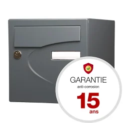 Boite aux lettres Préférence 1 porte gris anthracite mat 7016M