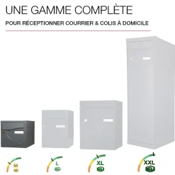 Boite aux lettres Préférence 1 porte gris anthracite mat 7016M