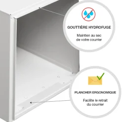 Boite aux lettres Préférence 1 porte blanc brillant 9016B