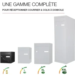 Boite aux lettres Préférence 1 porte noir décor RAL 9005 D