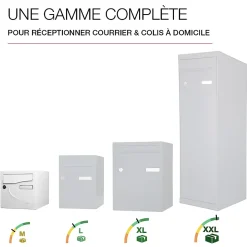 Boite aux lettres Préférence 2 portes blanc brillant 9016B