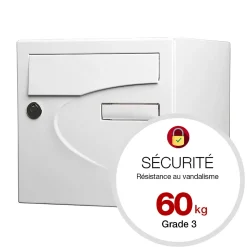 Boite aux lettres Préférence 2 portes blanc brillant 9016B