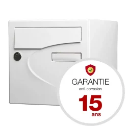 Boite aux lettres Préférence 2 portes blanc brillant 9016B