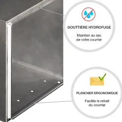 Boite aux lettres Rivage 1 porte inox brossé